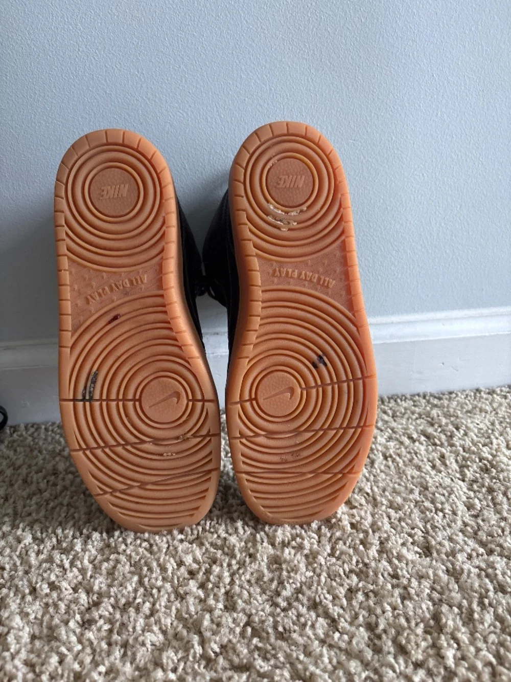 Nike very gently